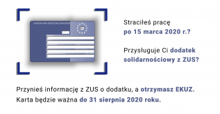 Infografika. Tekst: Karta EKUZ z dodatkiem solidarnościowym