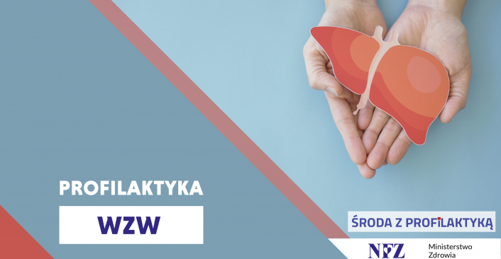 tekst: "Środa z profilaktyką, profilaktyka WZW"