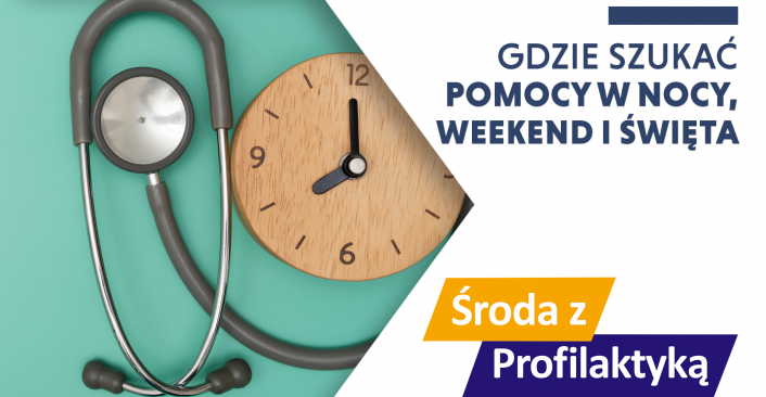 Tekst: Gdzie szukać pomocy w nocy, weekend i święta - Środa z Profilaktyką